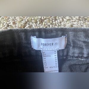 Forever 21 Charcoal Black Denim Shorts